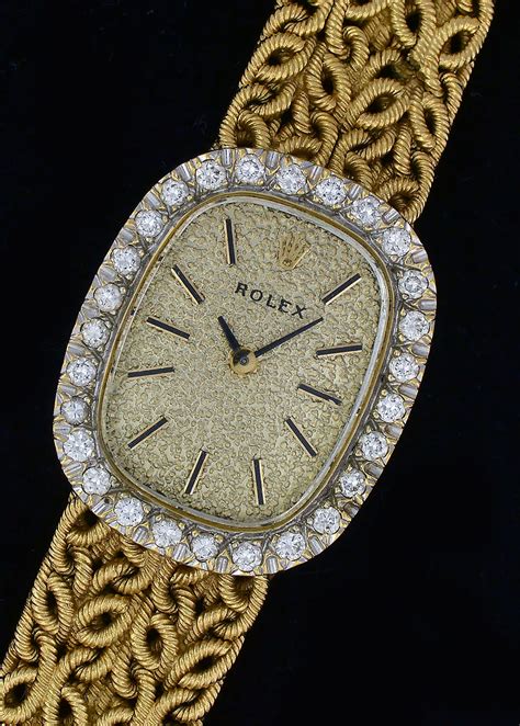 vintage rolex women's diamond watch